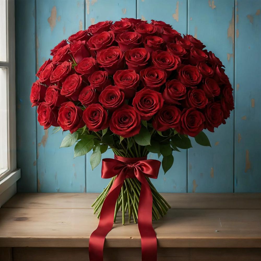 Букет Красные розы Блэк Меджик в Озёрный Смоленская область