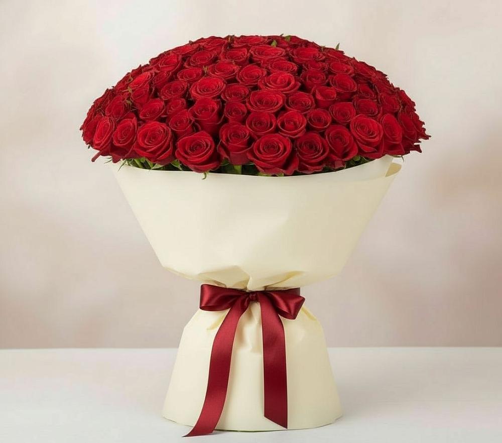 Букет 101 Красная роза Милано в Озёрный Смоленская область