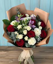 Букет цветов из:  Розы и Альстромерии в Озёрный Смоленская область
