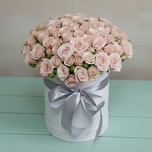 Цветочная композиция из Розы в шляпной коробке #REPLACE_PRED# Озёрный Смоленская область