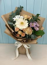 Букет цветов из:  Герберы и Хризантемы в Озёрный Смоленская область