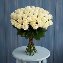 Букет 51 Белая роза Эдлесс Лав в Озёрный Смоленская область