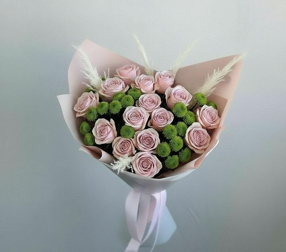 Букет цветов из: Розы и Хризантемы в Озёрный Смоленская область