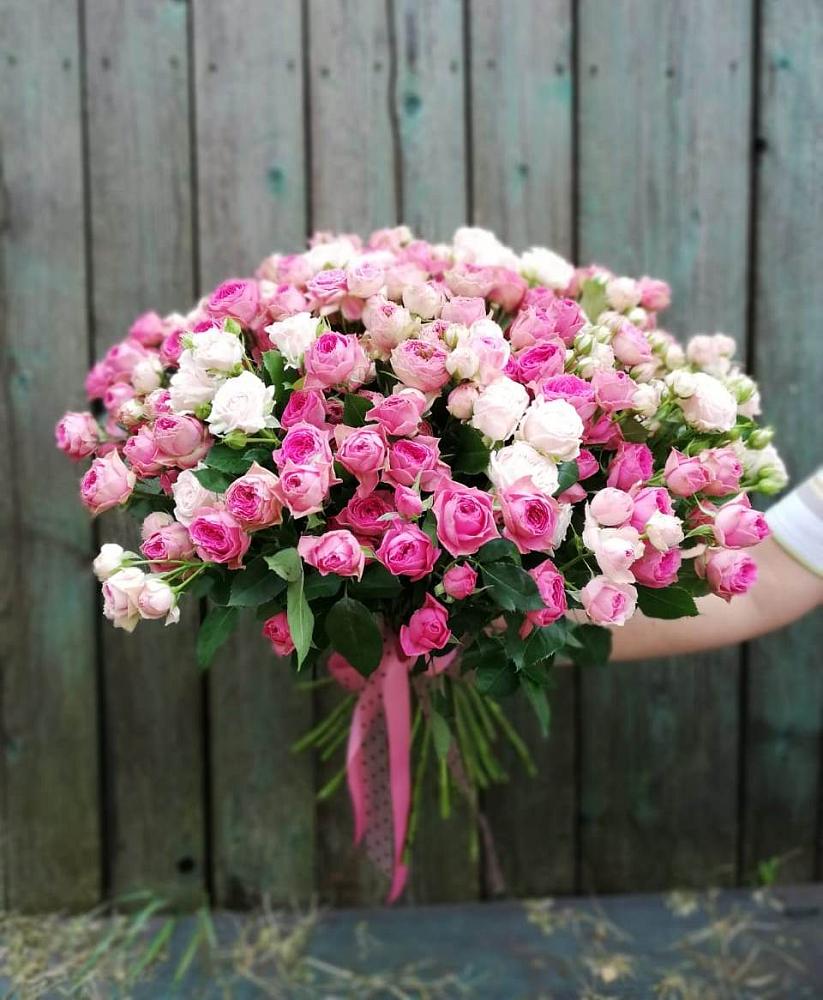 Букет Розовые кустовые розы Натали и Лав Лидия в Озёрный Смоленская область