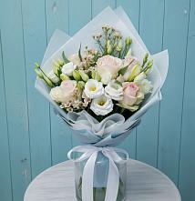 Букет цветов из:  Розы и Лизиантусы в Озёрный Смоленская область