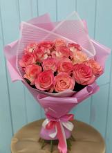 Букет 15 Розовых роз Равель в Озёрный Смоленская область