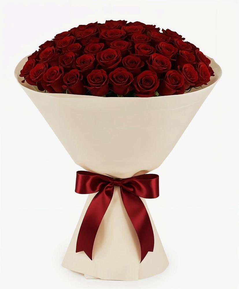 Букет 101 Бордовая роза Блэк Бакарра в Озёрный Смоленская область