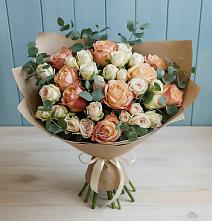 Букет цветов из:  Альстромерии и Розы в Озёрный Смоленская область